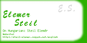 elemer steil business card